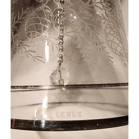 Vintage 1983 Lenox Crystal Glass Etched Bell First Annual Christmas Ornament - Picture 3 of 4